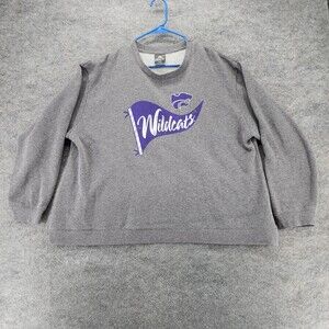 Kansas State Wildcats Sweatshirt Womens 2XL Long Sleeve Gray Knights Apparel